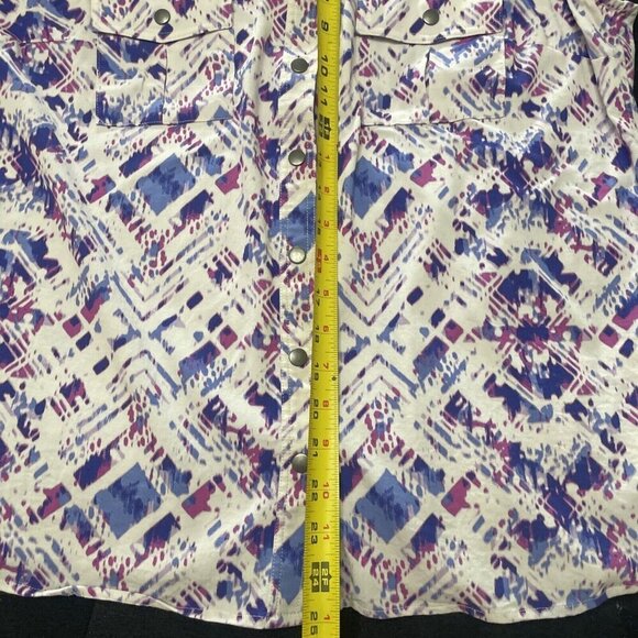 Lularoe Roxanne Snap Button Sleeveless White Aztec Camo Size Large 14/16 (B7) - Picture 9 of 9